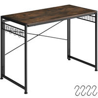 SCHREIBTISCH Paterson,102 x 51 x 77 cm,Industrial Holz dunkel, rustikal - Rostfarben, Holzwerkstoff (102/51/77cm) - tectake