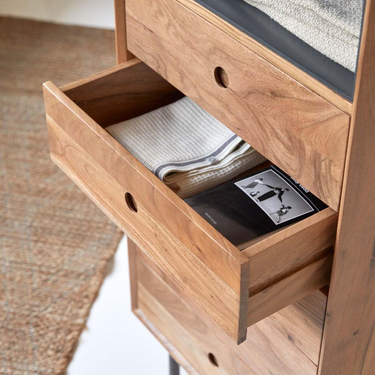 KOMMODE Pavel Natur aus Akazie - Naturfarben, Holz (53/115/43cm) - Tikamoon