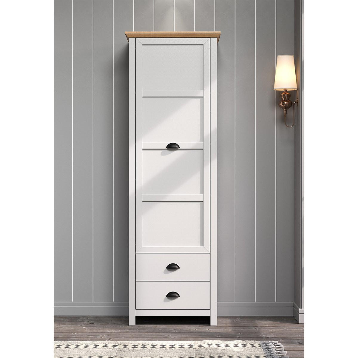 GARDEROBENSCHRANK Landside Grau - Grau, Holzwerkstoff (65/201/41cm) - ebuy24
