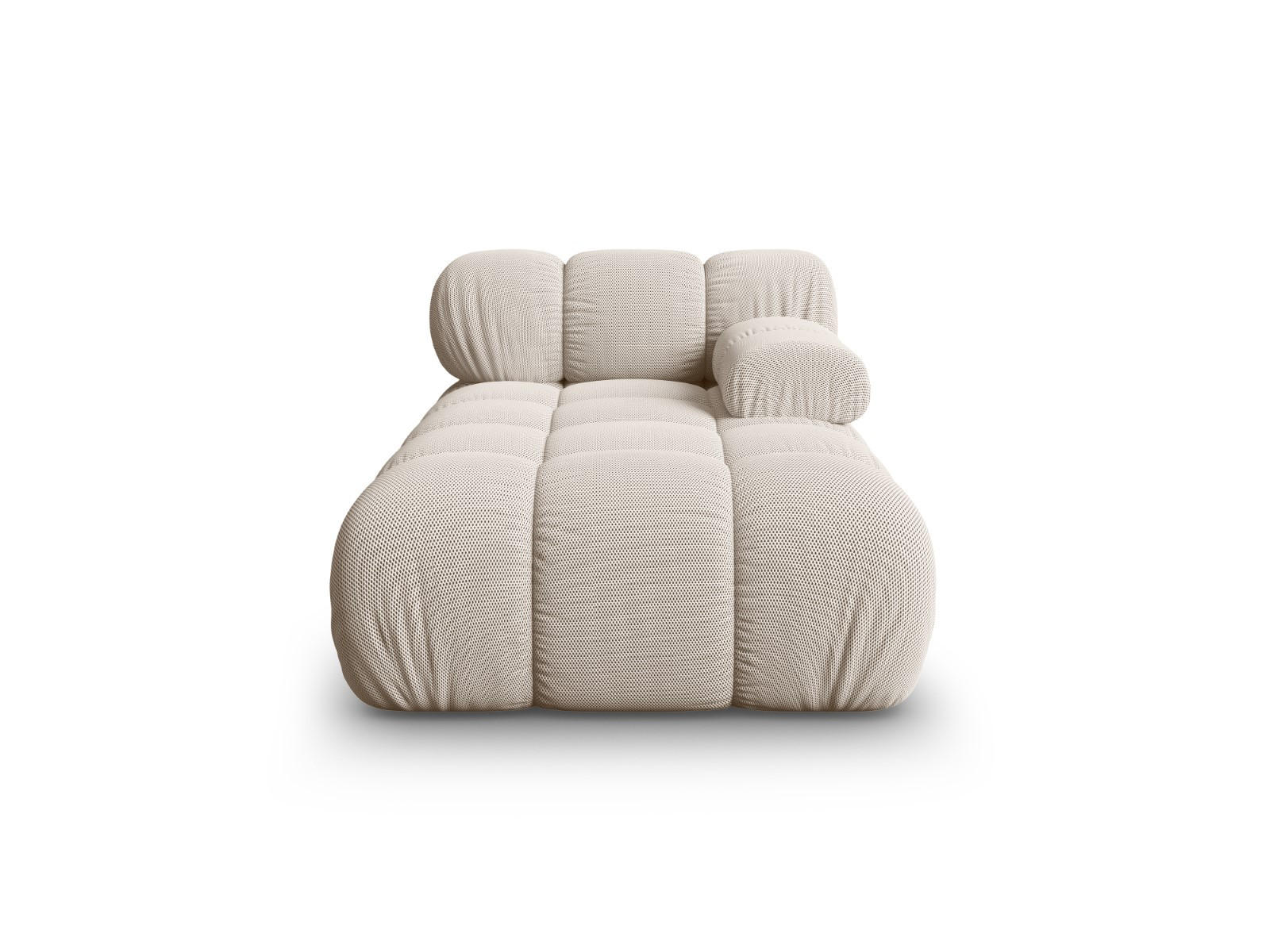 CHAISELONGUE rechts Bellis aus 3D-Stoff leichtes beige - Creme, Textil (94/70/155cm) - Micadoni