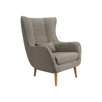 SESSEL Estjano Boucle - Hellbraun/Beige, Holz/Textil (80/106/95cm) - MIRJAN24