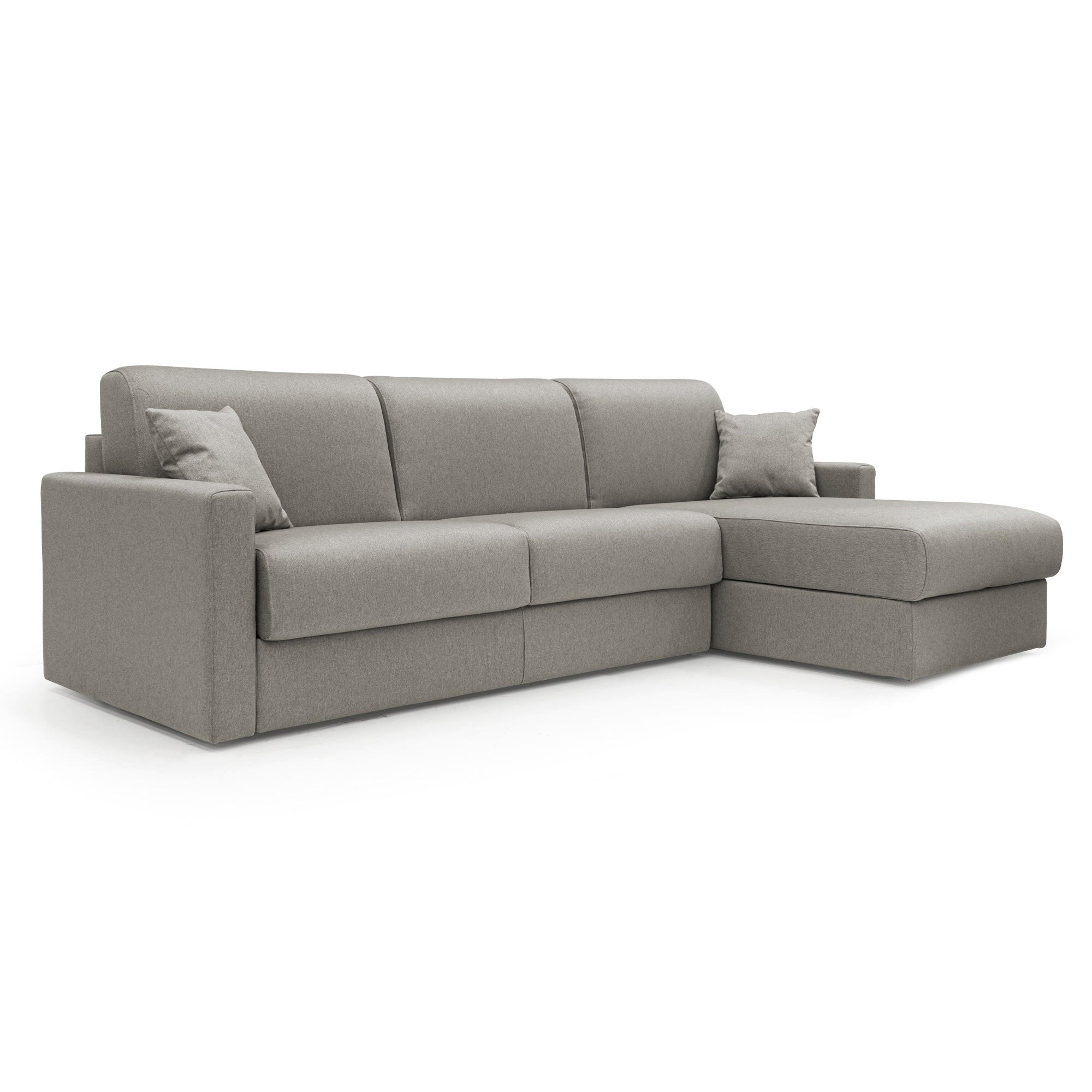 ECKSOFA RECHTS Chris - Taupe, Textil (268/96cm) - Divani.store