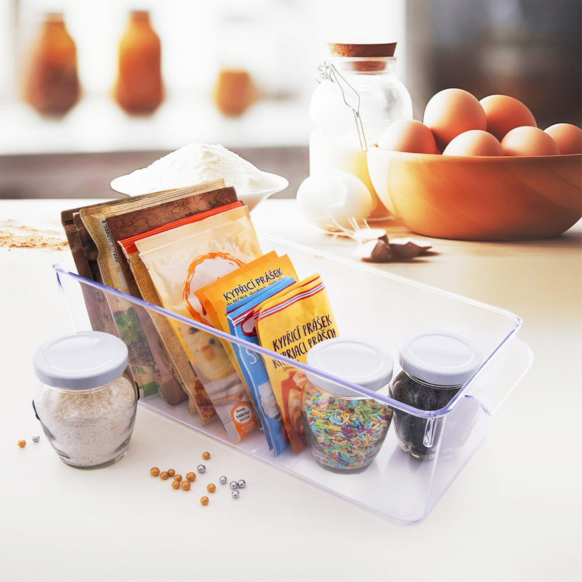 KÜHLSCHRANK-ORGANIZER 32,5 x 15 x 10 cm - Transparent, Kunststoff (32.5/10/15cm) - Orion 