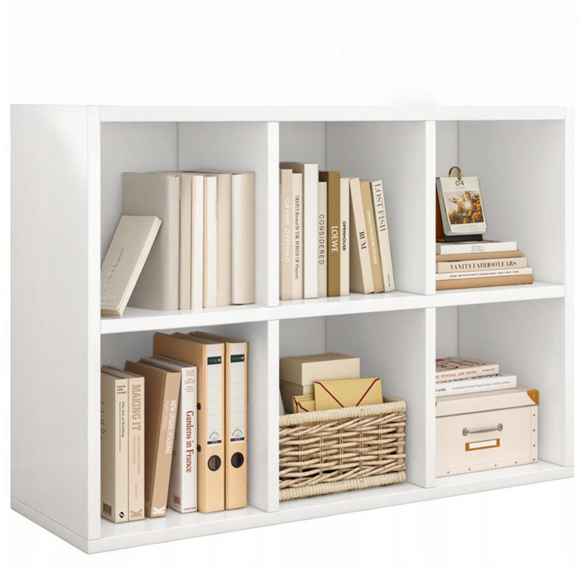 BÜCHERREGAL, weiß 90/30/60 cm - Weiß, Holzwerkstoff (90/60/30cm)