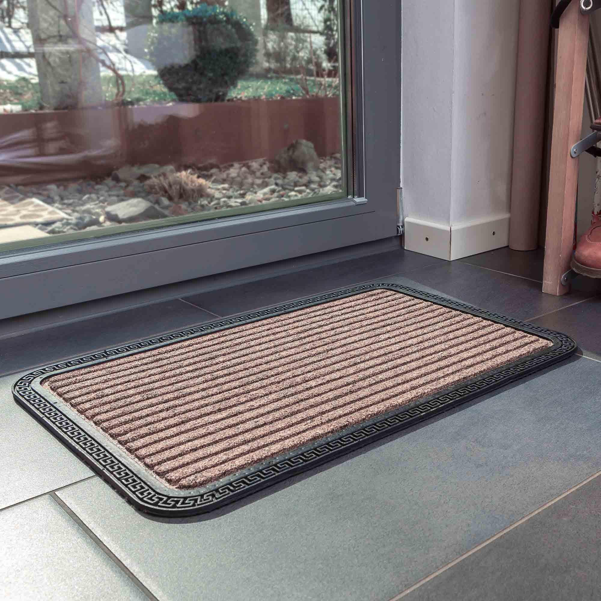 FUSSMATTE FÜR INNEN & AUßEN BORDER STAR - Braun, Textil (40/60cm) - Astra