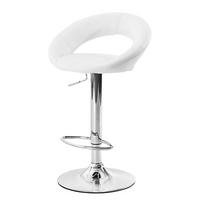 BARSTUHL - Metall / Kunstleder - Chromfarben/Weiß, Kunststoff/Metall (55/82/51cm) - home24