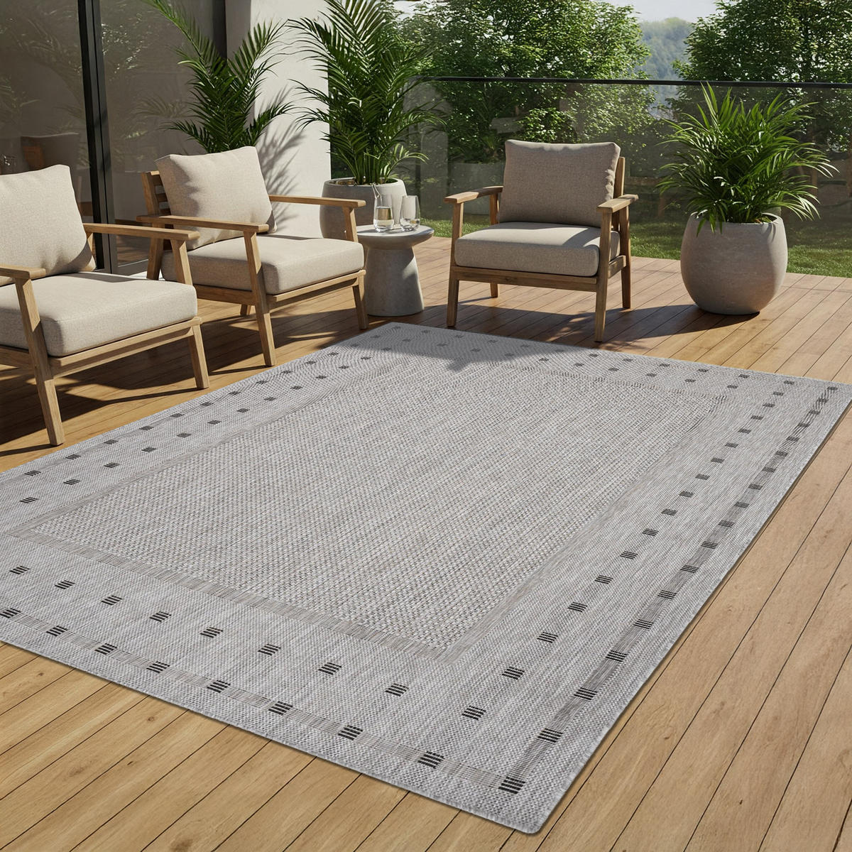 TEPPICH MELISSA Grau 140/200 cm - Grau, Kunststoff (140/200cm) - Tapiso