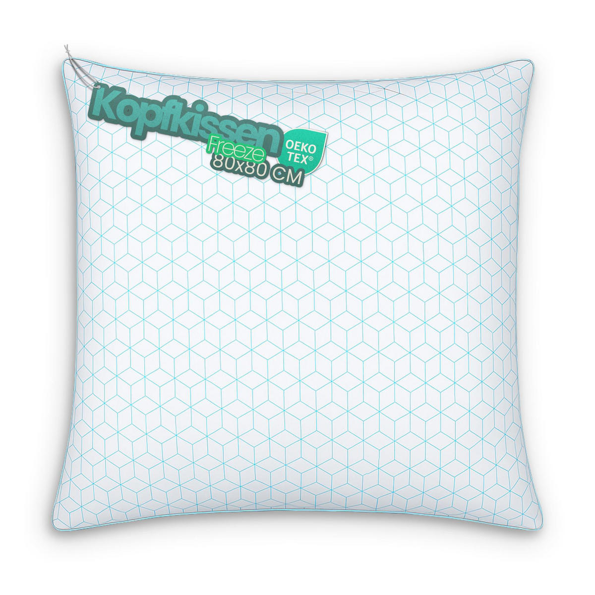 KOPFKISSEN Freeze mit Kühl-Effekt 80x80 cm - Weiß, Textil (80/80cm) - Bestlivings