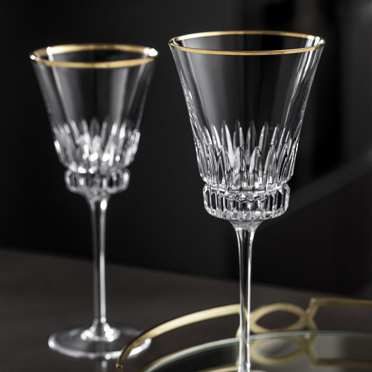 WEISSWEINGLÄSER Grand Royal Gold transparent-gold 125 ml 2er Set - Transparent/Goldfarben, Glas (0.125L) - Villeroy & Boch