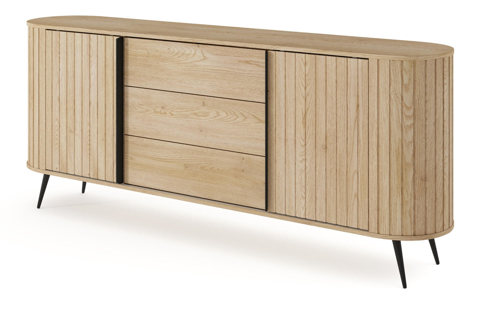 KOMMODE 195 cm Delano mit Schubladen, Eiche Cremona - Eichefarben, Holz (196/82/40cm) - Emporius