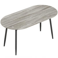 AUSZIEHBARER-ESSTISCH MDF Grau - Schwarz/Grau, Holzwerkstoff/Metall (160/80/75cm) - HOMCOM