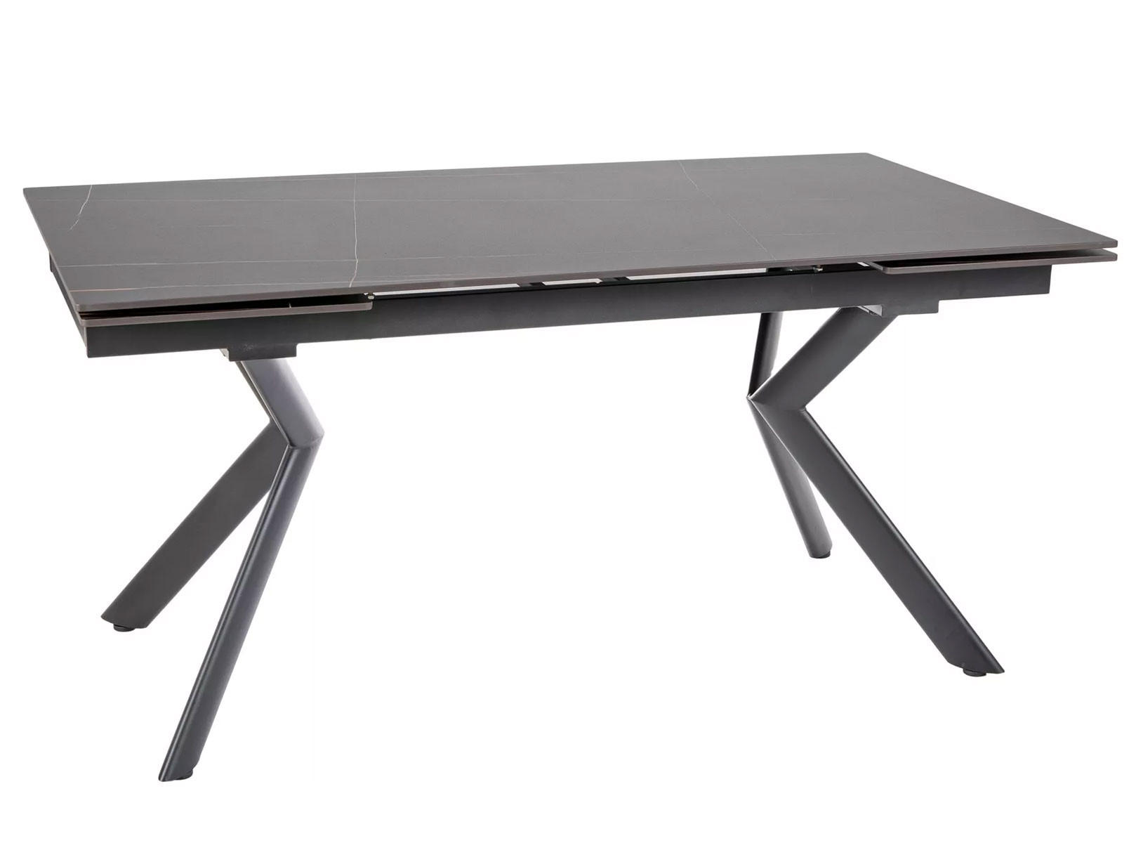 ESSTISCH Orton Schwarz Marmor / Schwarz Matt 160-240 / 90 / 75cm - Schwarz, Holz/Keramik (90/240/75cm) - Feldmann-Wohnen