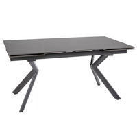 ESSTISCH Orton Schwarz Marmor / Schwarz Matt 160-240 / 90 / 75cm - Schwarz, Holz/Keramik (90/240/75cm) - Feldmann-Wohnen