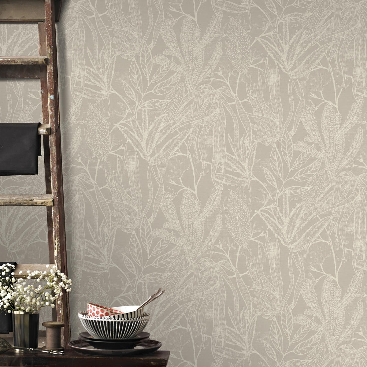 VLIESTAPETE - Chaya taupe - Braun, Papier/Kunststoff (52/1000cm) - Superfresco Easy