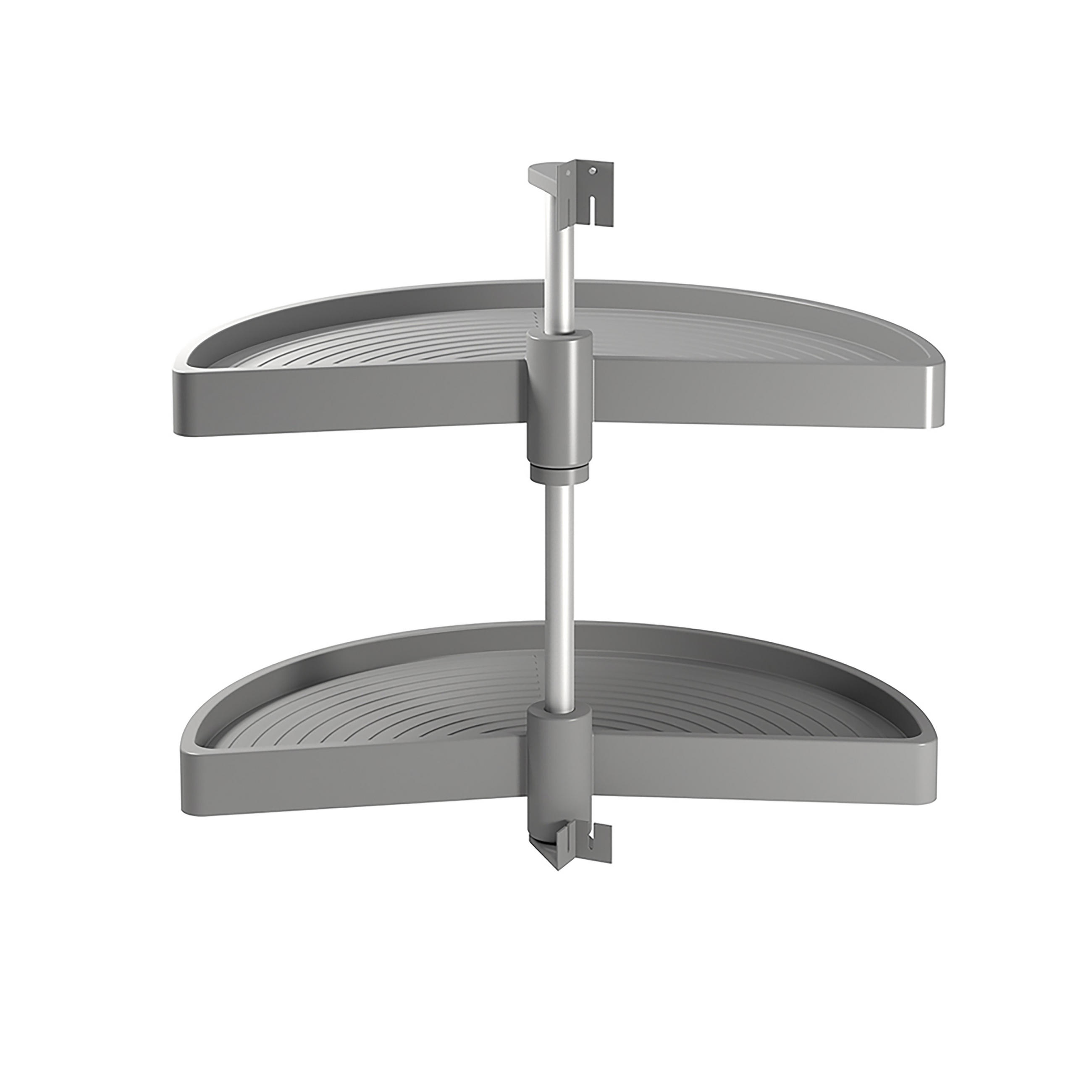 DREHPLATTEN Shelvo 1/2, für 800mm Modul, Kunststoff und Aluminium, Grau 2er-set - Grau, Kunststoff (80/55/39cm) - EMUCA