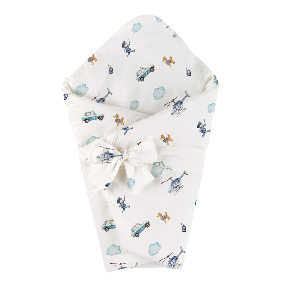 BABY bambu-sängkläder Polis - Vit, Textil (75/75cm) - waldin
