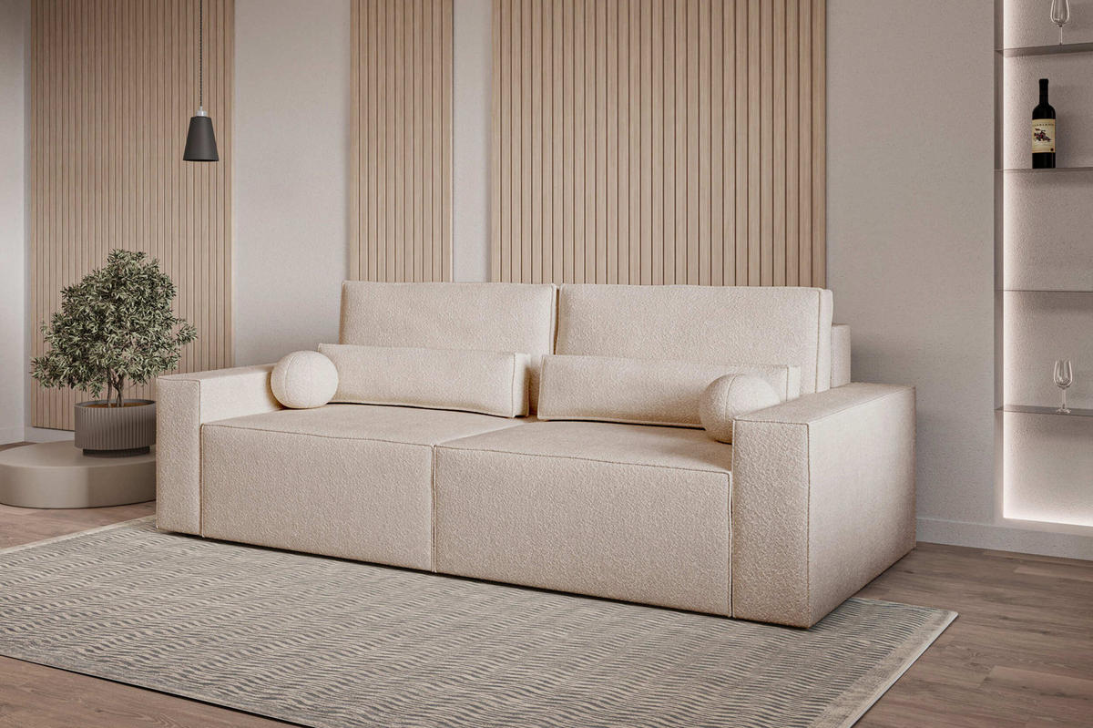 SCHLAFSOFA - Denver mini - Beige (Anthology 3) - Beige, Holzwerkstoff (248/92/110cm) - Möblo