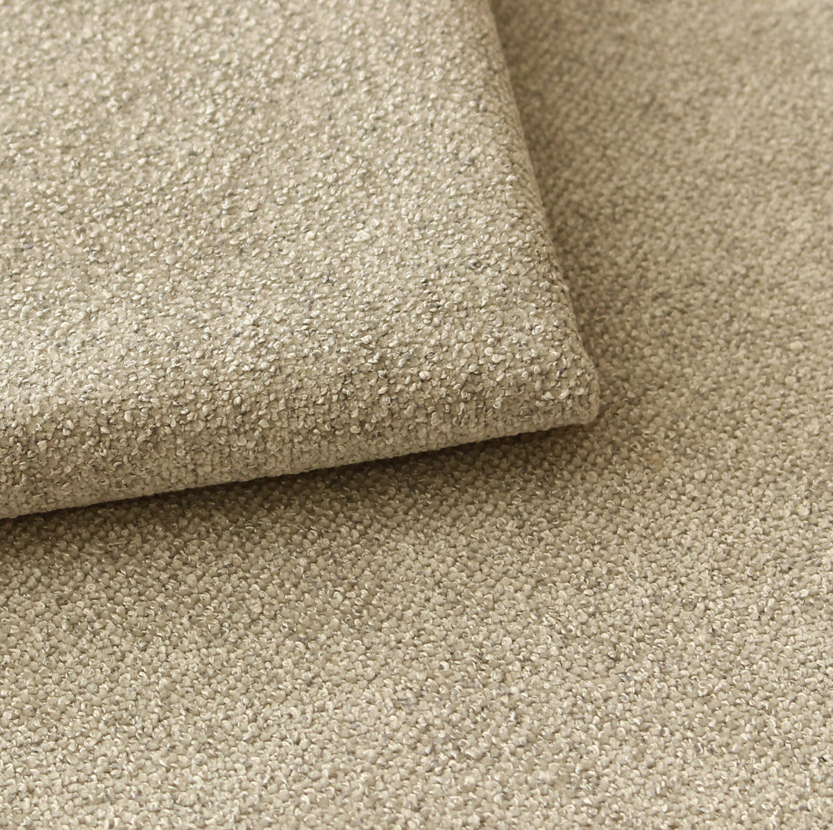 SOFA beige Webstoff 259 x 167 cm, Ecksofa 5-Sitzer, L-Sofa Ottomane links - Beige/Schwarz, Holz/Textil (259/167cm) - Inn.Furn