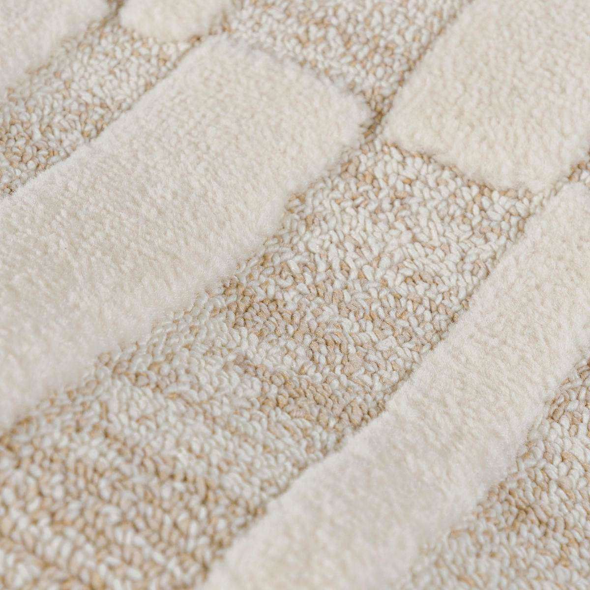 TEPPICH Beige Geometrisch, Moderne 250 x 350 cm - Sandfarben/Beige, Textil (250/350cm) - Mazovia