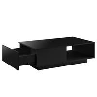 COUCHTISCH Biskra 95/55/31 - Schwarz Hochglanz, Holzwerkstoff (55/95/31cm) - [en.casa]