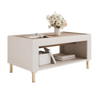 COUCHTISCH AVENA 97/56/47 cm Rechteckig, Kaschmir/Eiche - Kaschmir/Schwarz, Holzwerkstoff/Metall (56/97/47cm) - Idohome