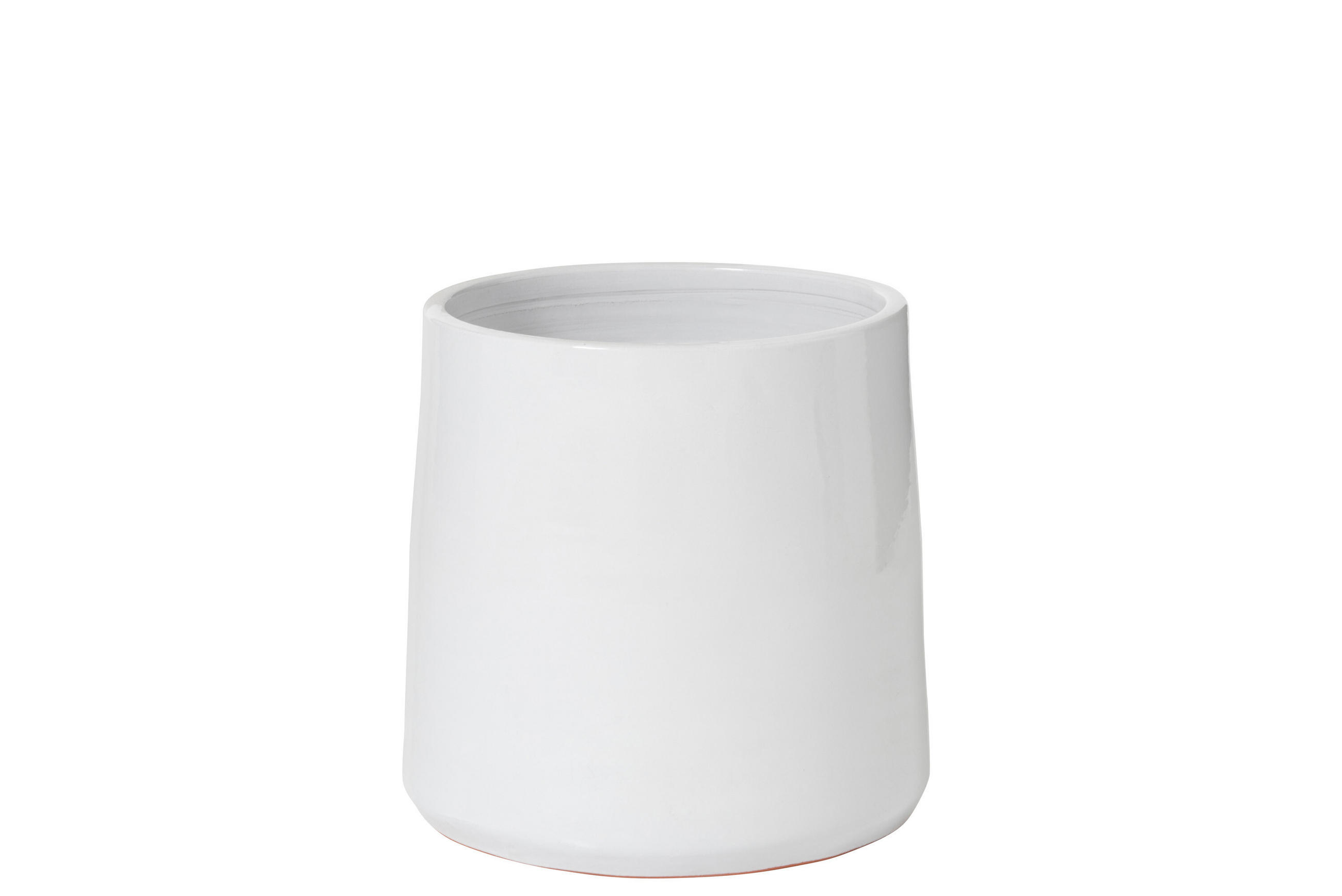 BLUMENTOPF RUND - Töpferei - Weiß - L - Ø 26 cm - Weiß, Keramik (26/25cm) - J-Line