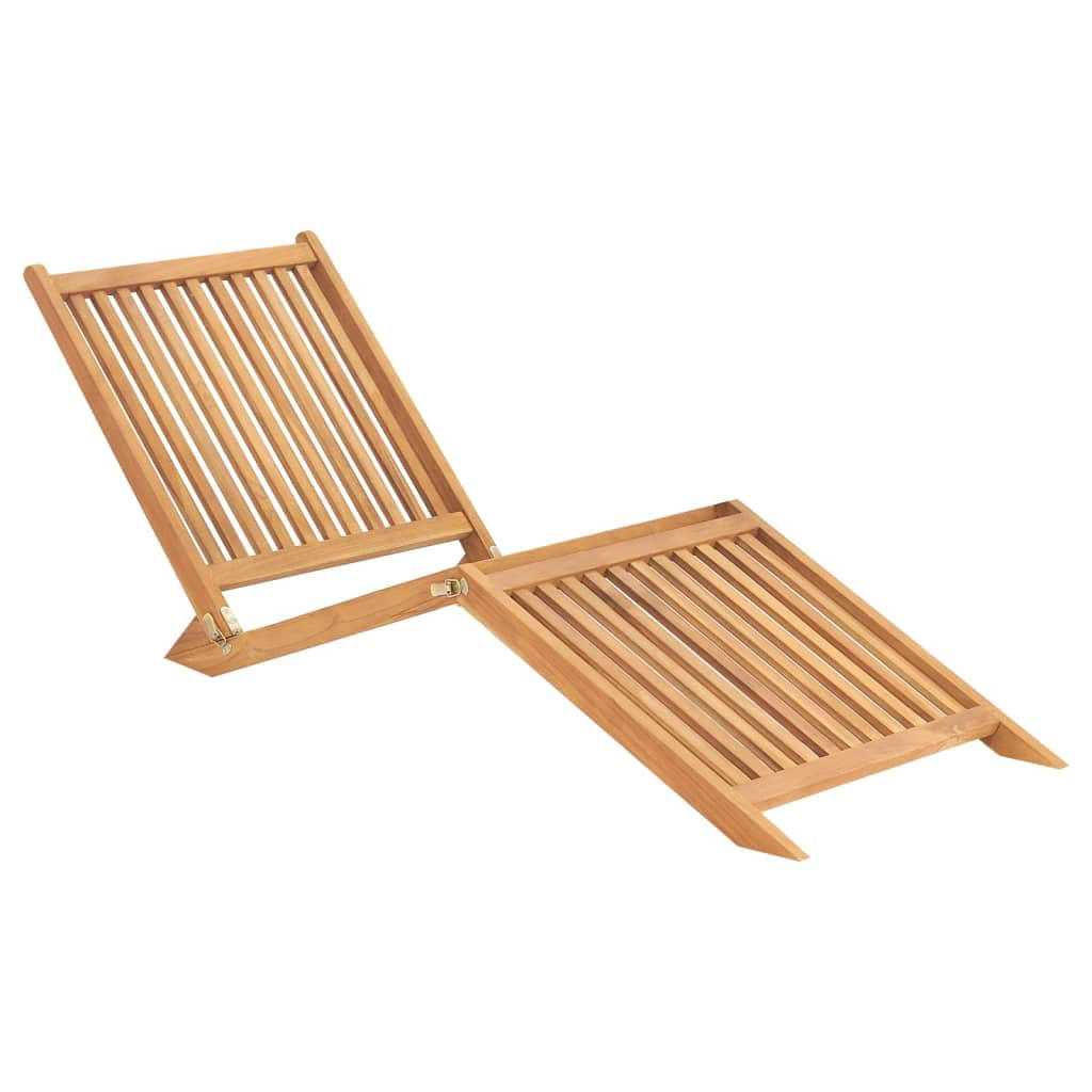 SONNENLIEGE Massivholz Teak - Braun, Holz (60/57/160cm) - furnicato