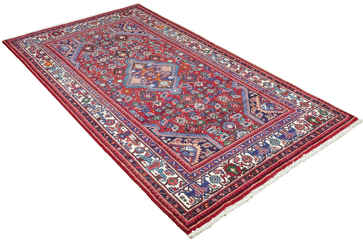 TEPPICH Assadabad Rot 214/121 cm Schurwolle - Rot, Textil (121/214cm) - Looma
