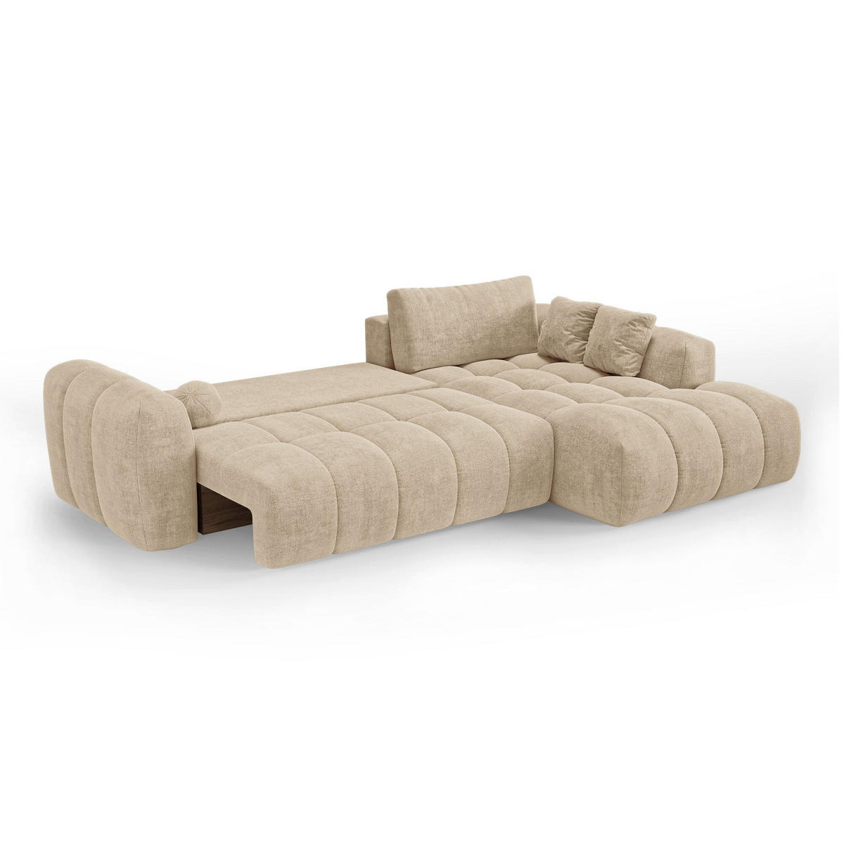 ECKSOFA rechtwinklig SKY Köpergewebe Beige 310cm - Beige, Textil (310/180cm) - Premium Interiors
