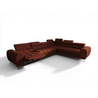 ECKSOFA Bastien Relax - Rot, Holzwerkstoff/Textil (330/260cm) - Fun Möbel