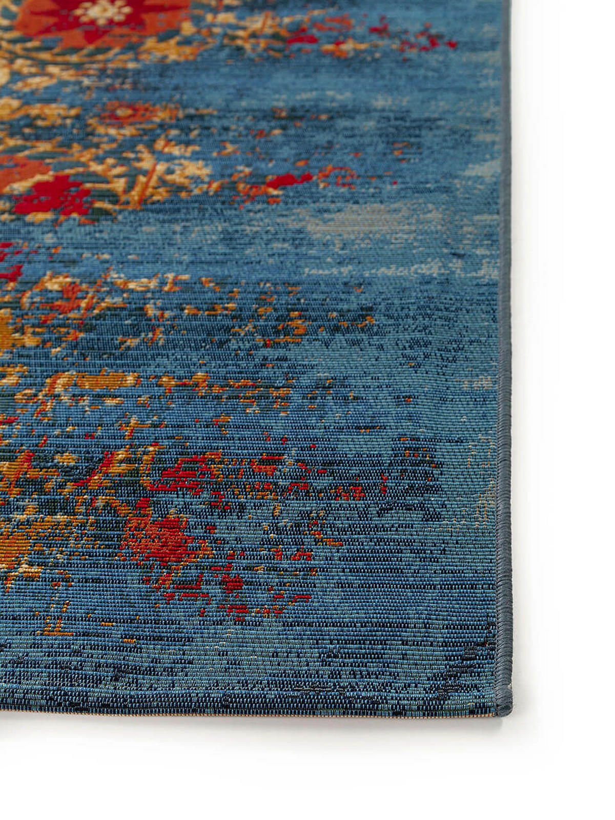 TEPPICH In- & Outd - Blau/Multicolor, Kunststoff/Textil (120/1cm) - KUNSTLOFT