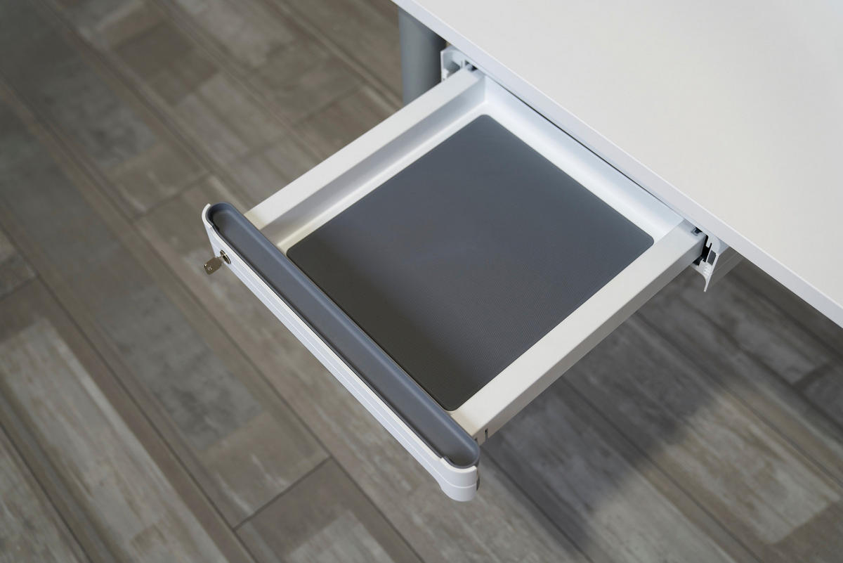 DESIGN Schublade mit Distanzhalter 41/43/7 cm in weiß - Weiß, Kunststoff (41/43/7cm) - bümö