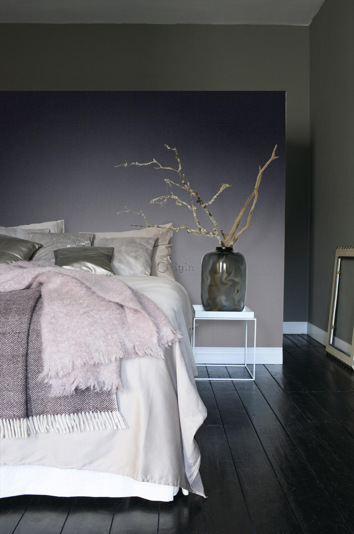 TAPETE feine Struktur 53 cm x 10.05 m - Lila, Papier (53/1000cm) - Origin Wallcoverings