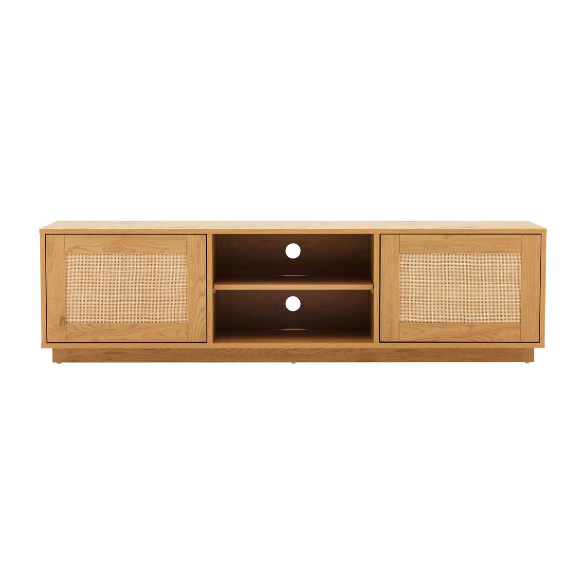 TV-MÖBEL, helles Holz - Braun, Holz (160/43/40cm) - Oviala
