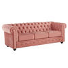 SOFA ohne Schlafmöglichkeit - -Sitzer - Samt, Stoff - Puderrosa - - Pink, Textil (205/72/88cm) - Vente-Unique