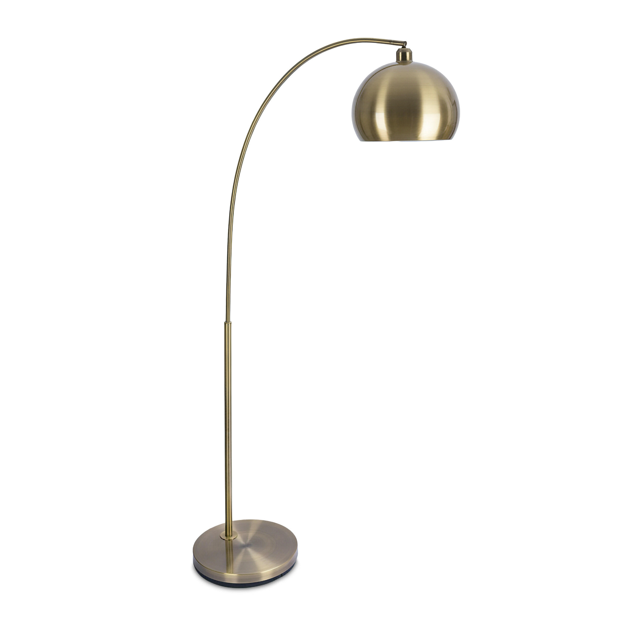 STEHLAMPE - Goldfarben, Metall (35/92/180cm) - Relaxdays