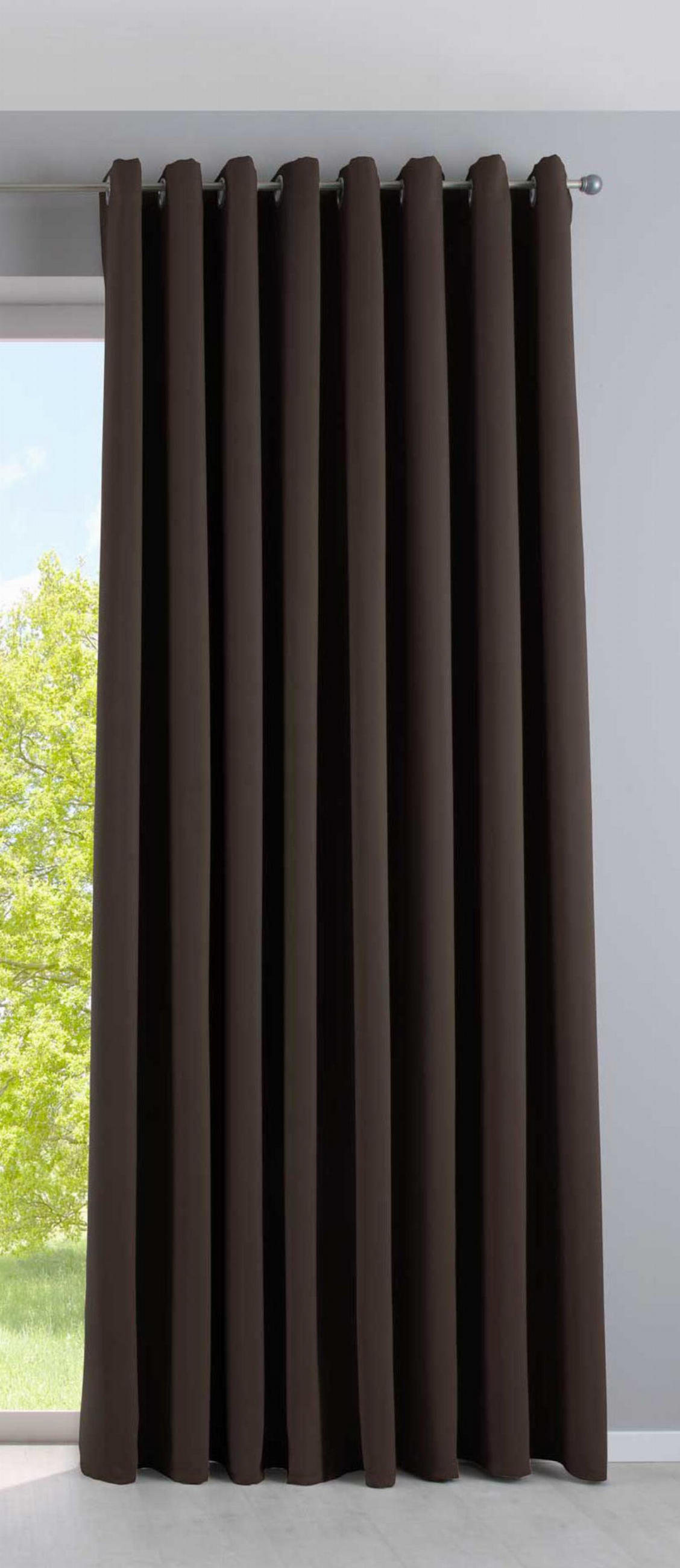 VORHANG »NEW YORK« HxB 245x295 cm Braun - Braun, Textil (295/245cm) - Gardinenbox