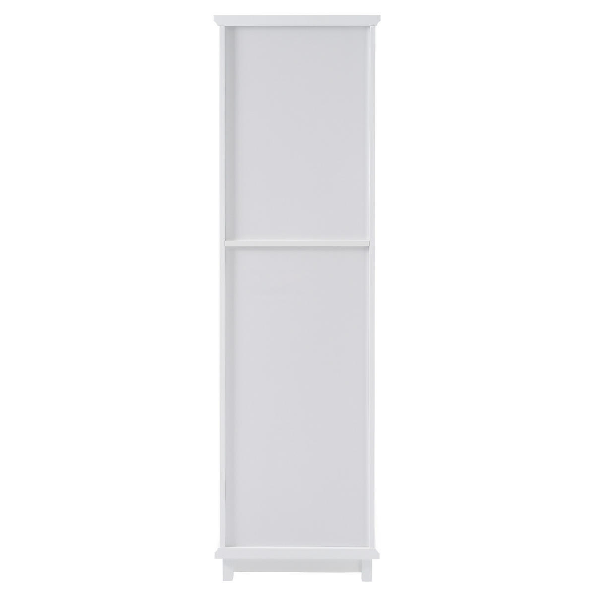 HOCHSCHRANK 45.11/36.1/160 cm Weiß mit 2 Schubladen und 2 Schranktüren - Goldfarben/Weiß, Holz/Holzwerkstoff (36/160/45cm) - Oxeza