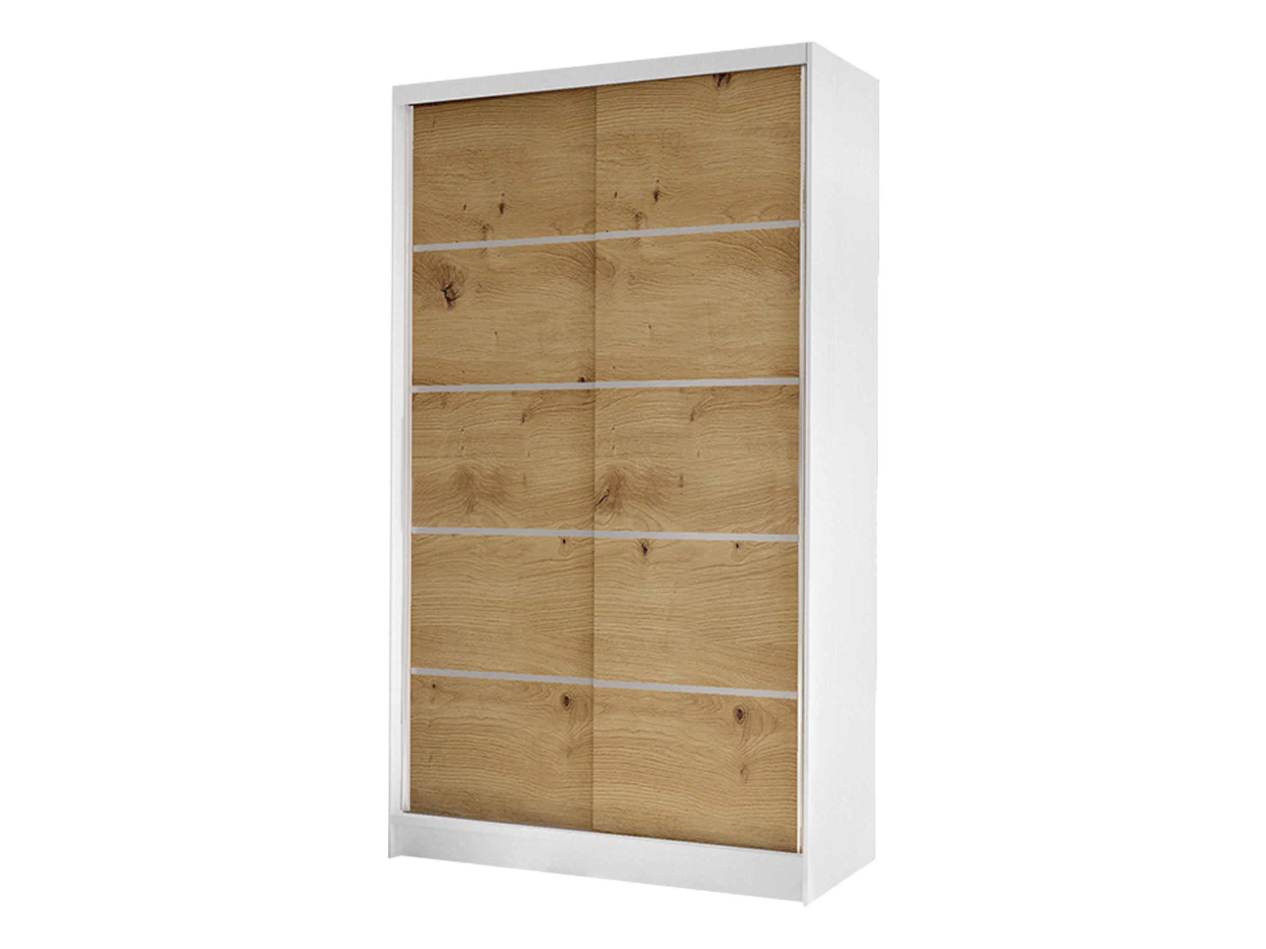 SCHWEBETÜRENSCHRANK Diego IV - Weiß/Eiche Artisan, Holzwerkstoff/Metall (100/200/58cm) - MIRJAN24
