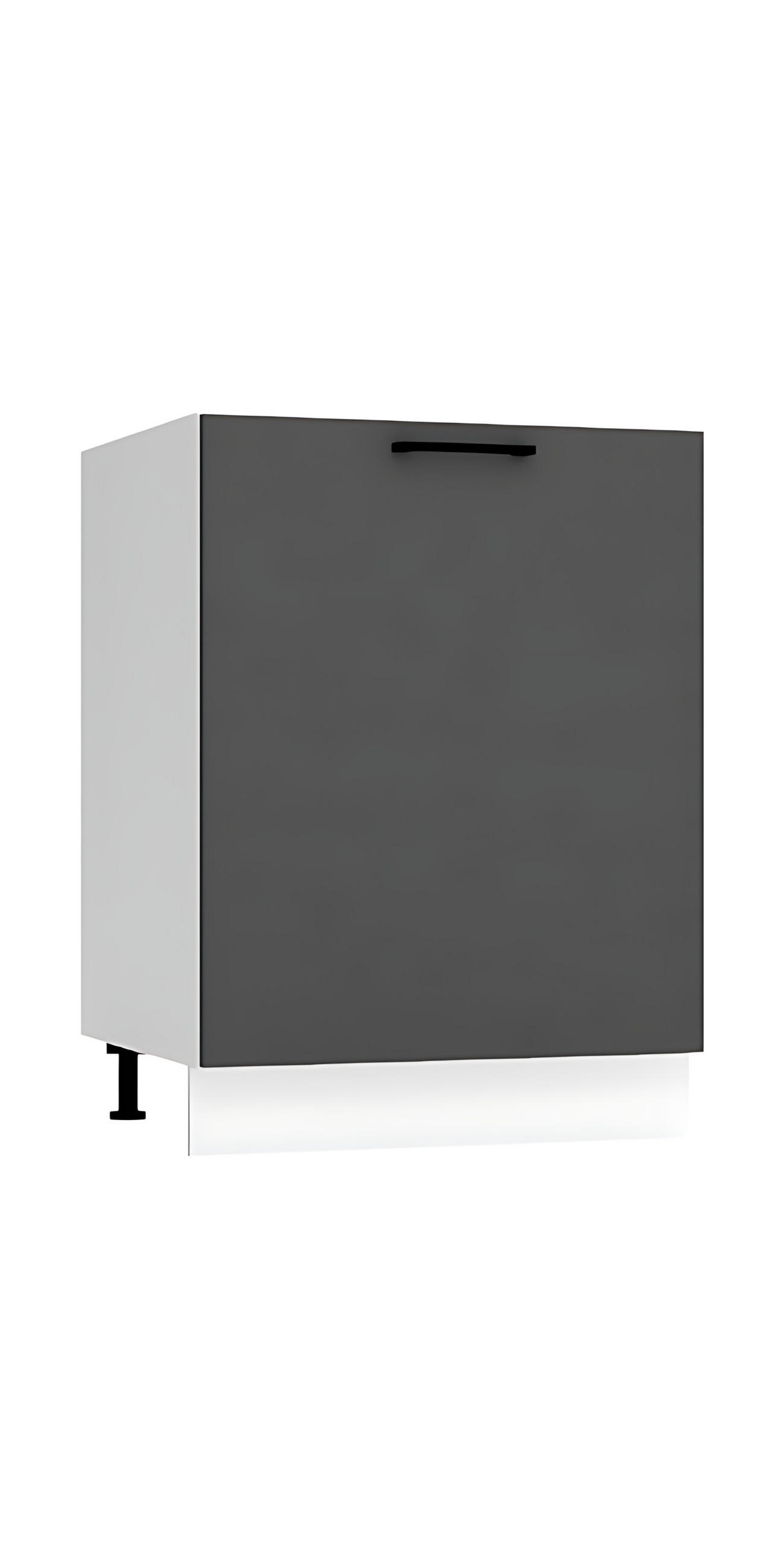 SPÜLENUNTERSCHRANK D60ZL P/L - Morvex - Moderne Küchen Gestaltung - Anthrazit, Holz/Metall (60/82/52.4cm) - ROYAL24_MARKT