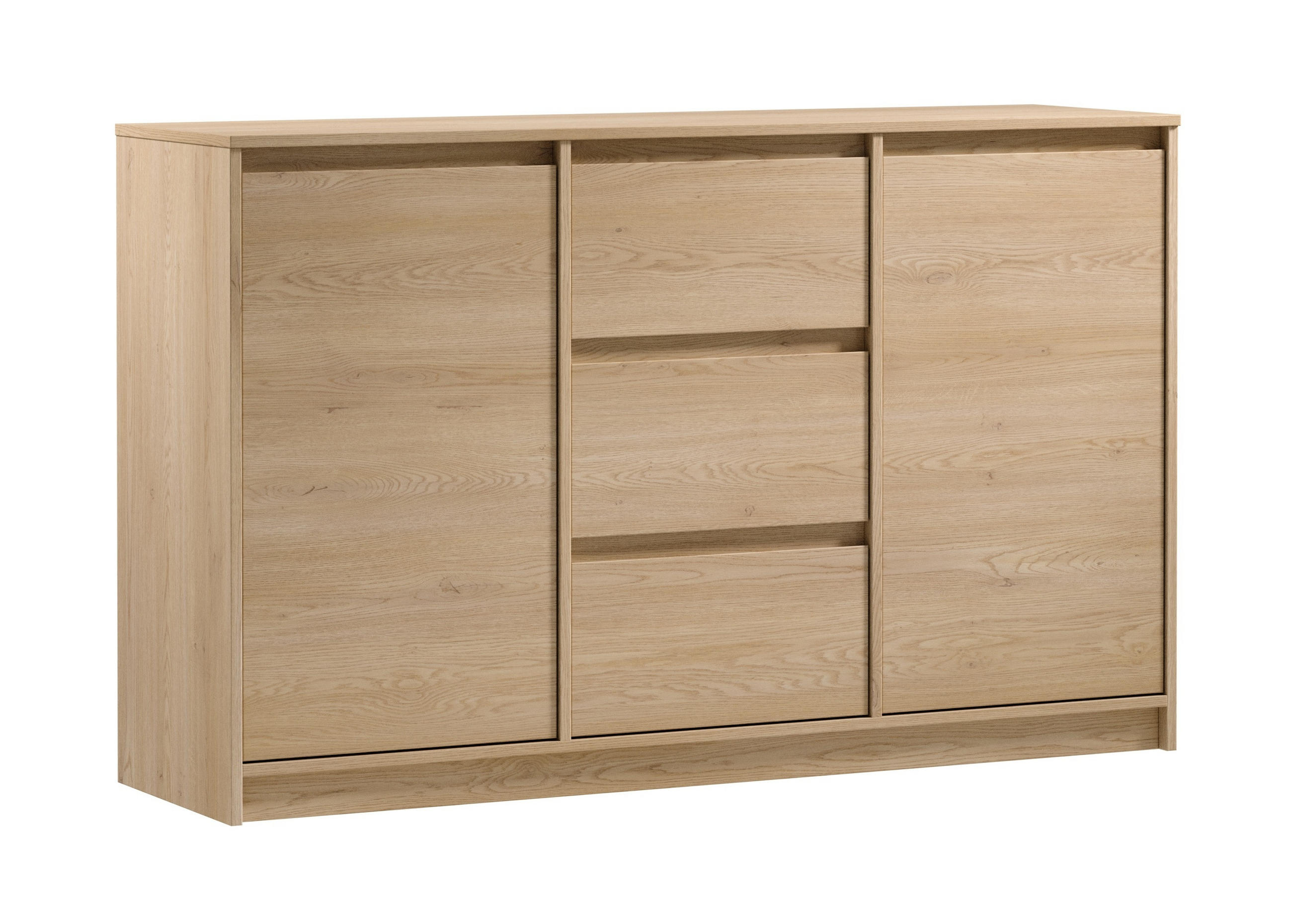 SIDEBOARD Mormanno 2T 3S Eiche Cremona – klassisches Design im Holzdekor - Eichefarben, Holzwerkstoff (138/86.5/40cm) - AX Living