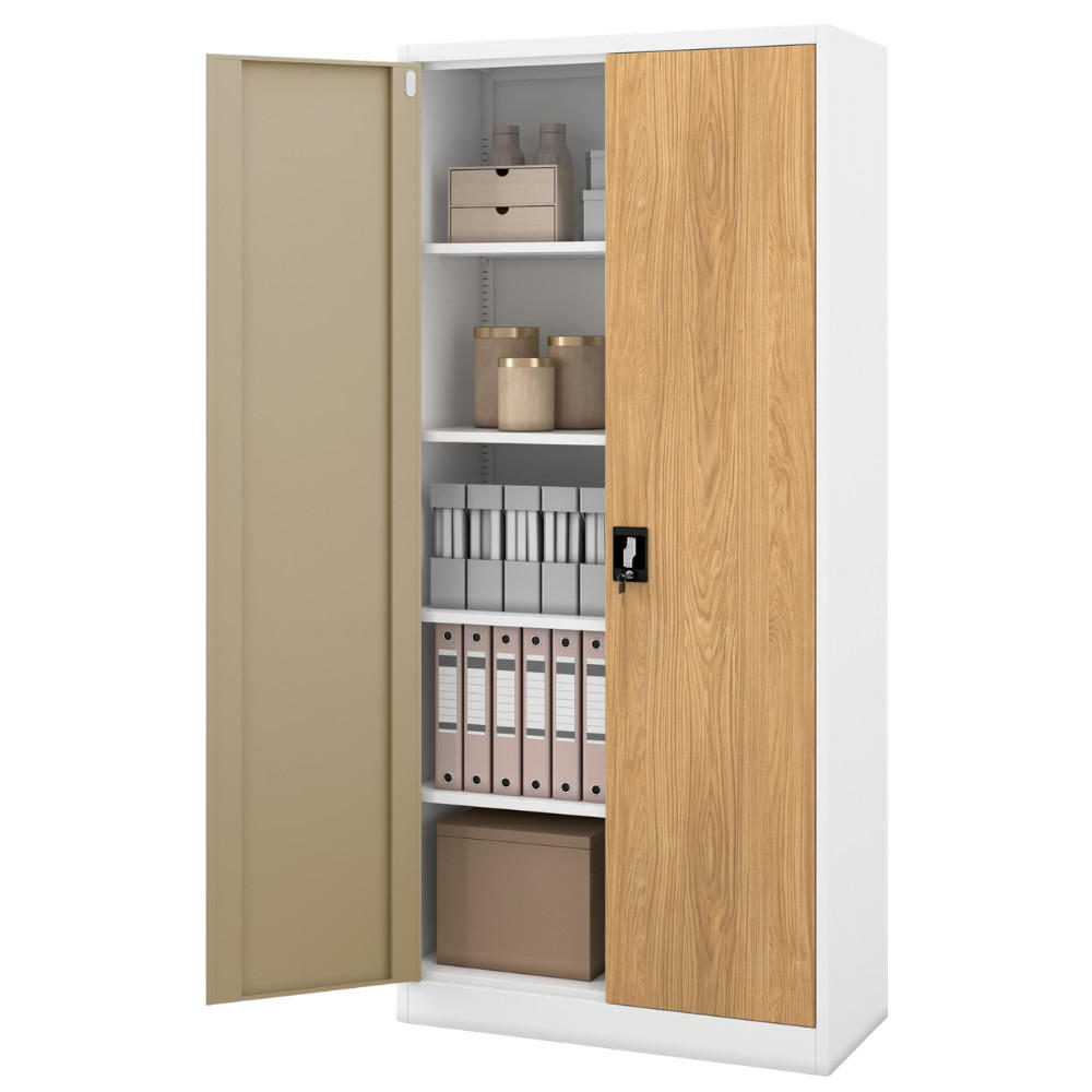 Jan Nowak Aktenschrank Weiß 90x195x40 cm