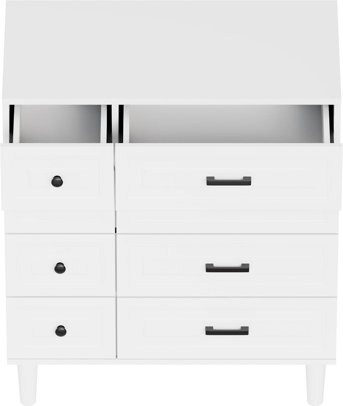 SCHUBLADENKOMMODE mit Füßen in 75/87/40cm-DG3 - Weiß, Holzwerkstoff/Metall (40/87/75cm) - HOMAVO
