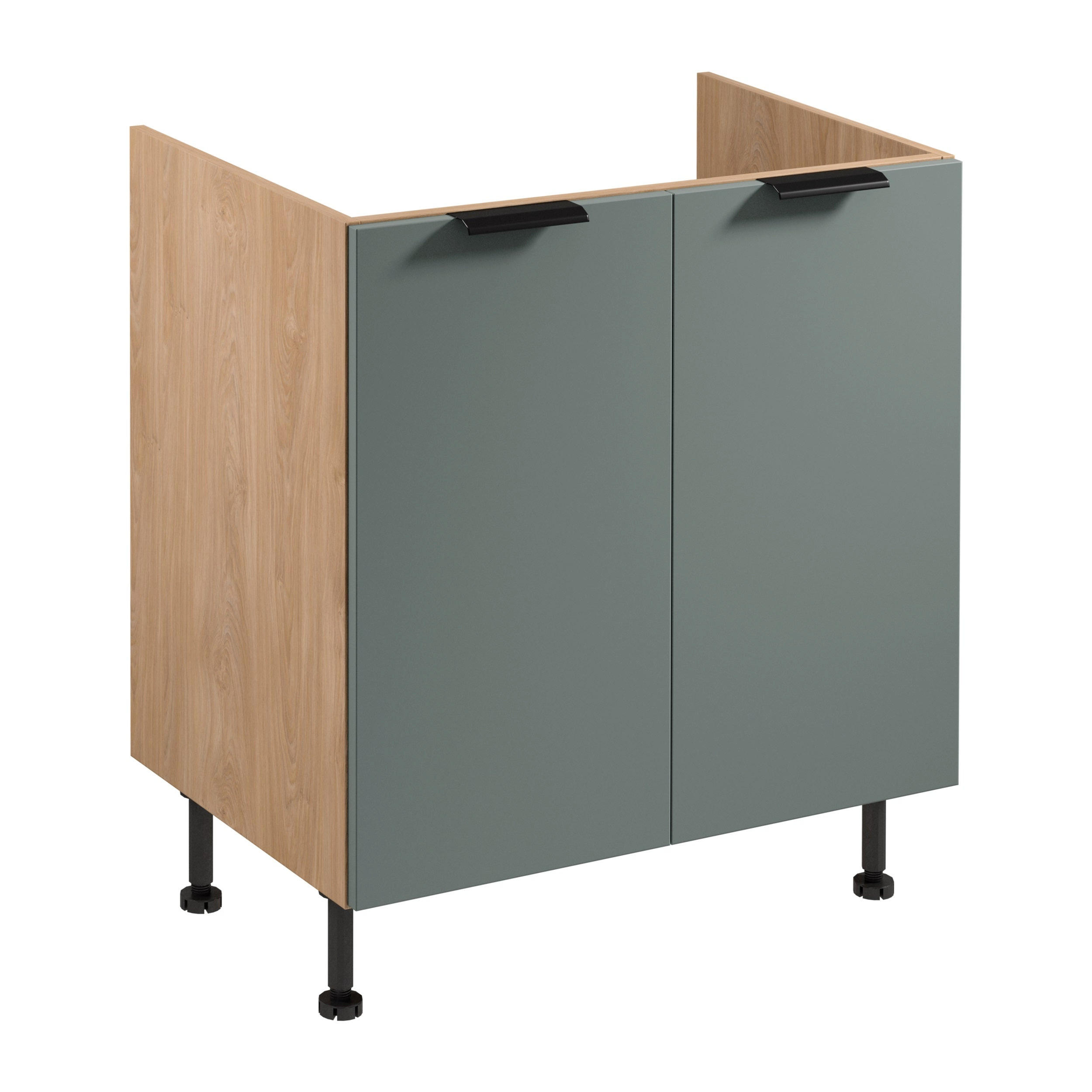 SPÜLENUNTERSCHRANK D80Z – Sorento Grün Sonoma Eiche – Grün / Sonoma Eiche - Sonoma Eiche/Grün, Holzwerkstoff (80/87/52cm) - ROYAL24_MARKT
