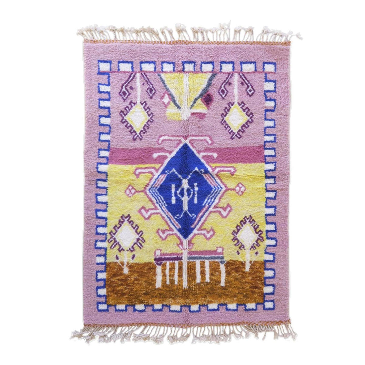 BERBERTEPPICH aus reiner Wolle 150x 216 cm - Multicolor, Naturmaterialien (150/216cm) - AFK Living