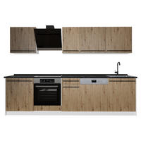 KUCHYNKA R-Line, Remeselný dub/biely, 280 cm antrasiitti työtaso - biela/dub artisan, kompozitné drevo (280/206.8/60cm) - Vicco