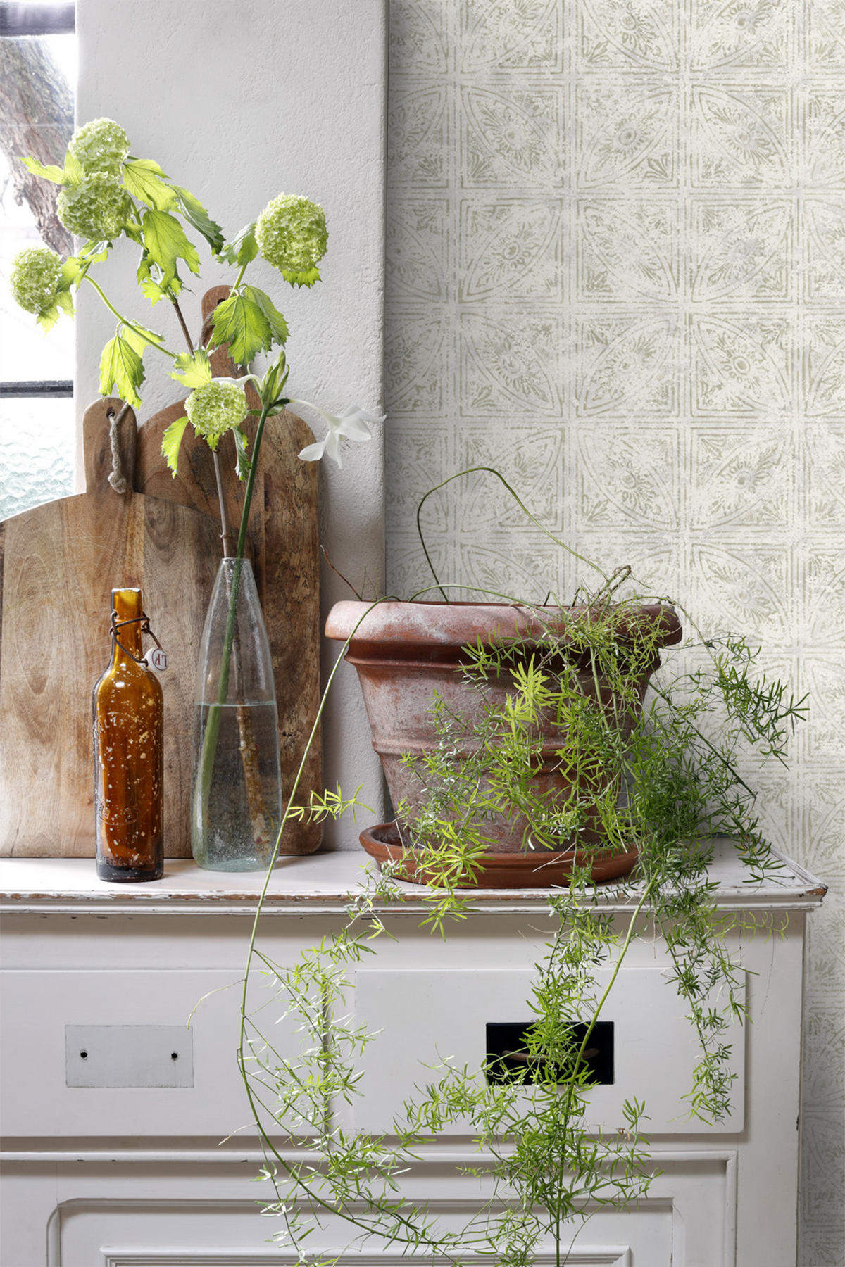 TAPETE Fliesenmuster 53 cm x 10.05 m - Beige, Papier (53/1000cm) - ESTAhome