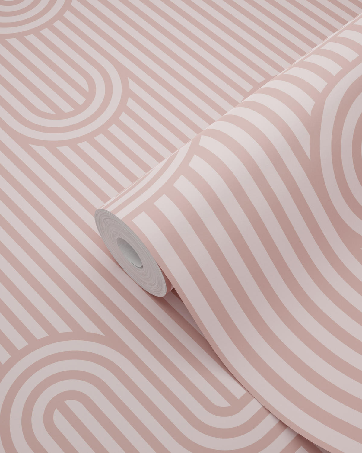 TAPETE grafische Linien 50 x 900 cm - Pink, Papier (50/900cm) - ESTAhome