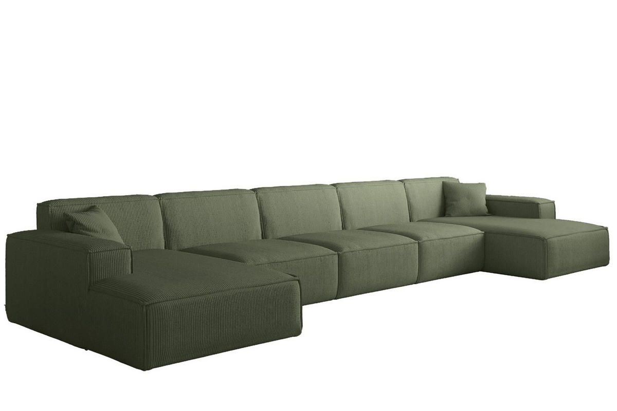 WOHNLANDSCHAFT Celes Premium Xl Scala - Jadegrün, Holzwerkstoff/Textil (462/73/165cm) - Fun Möbel