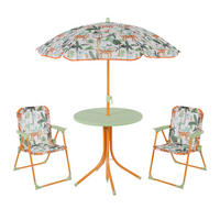 DĚTSKÁ sedací skupina pro kempování - různobarevná, kov/textil (100/126/100cm) - Relaxdays